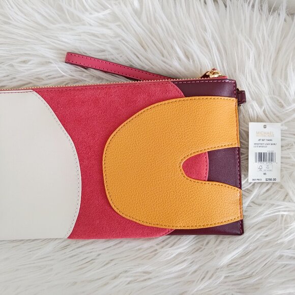 Michael Kors Jet Set Travel Large Patchwork Wristlet  35F4GTVW7Y MK - Picture 11 of 15